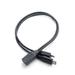 Sunnymall Type-C to Type-C&Micro 5P Female to 2 Male Y Splitter Charging Extension Cable Black