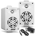 Pyle Bluetooth Indoor Outdoor Speakers Pair 200 Watt Dual Waterproof 3.5â€� 2-Way Full Range Speaker