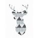 Millwood Pines Tribal Deer Head Canvas in White | 48 H x 36 W x 1.25 D in | Wayfair 3F733C6060E54A56AB5CED6B36CCE698
