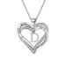 Kayannuo Valentines Day Gifts Back to School Clearance Ladies Double Heart Diamond Necklace With 26 English Letters Couple Necklace