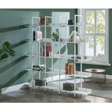 Hokku Designs Alexsia 70.87" H x 70.87" W Etagere Bookcase Wood in White | 70.87 H x 70.87 W x 11.81 D in | Wayfair