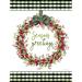 The Holiday Aisle® Season's Greetings Wreath by Cindy Jacobs - Wrapped Canvas Print Canvas | 24 H x 18 W x 1.25 D in | Wayfair