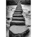 Millwood Pines Stepping Stones by Yorketeer - Wrapped Canvas Photograph Canvas in Black/White | 18 H x 12 W x 1.25 D in | Wayfair