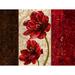 Winston Porter Red Flowers w/ Space - Wrapped Canvas Print Metal in Brown/Red/White | 30 H x 40 W x 1.25 D in | Wayfair