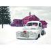 The Holiday Aisle® Grand Barn in Winter by Lori Deiter - Print on Canvas in White | 36 H x 48 W x 1.25 D in | Wayfair