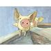 August Grove® The Pig Hand Painted - Wrapped Canvas Print Metal | 30 H x 40 W x 1.25 D in | Wayfair 7C7EA946EB57409580AD6806BF7C1FEB