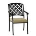 Woodard Casa Stacking Patio Dining Armchair w/ Cushion in Black | 36.25 H x 23 W x 25 D in | Wayfair 3Y0401ST-92-92M