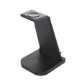 Rinhoo Phone Wireless Charger Mobile Phone Wireless Charging Stand Dock Watch Earphone Charging Holder Black