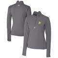 Women's Cutter & Buck Gray Oakland Athletics DryTec Traverse Stretch Quarter-Zip Pullover Top