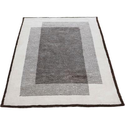 Teppich CARPETFINE "Holly 7", beige (creme,braun), B:200cm H:12mm L:290cm, Polyester, Teppiche, geometrisches Design, gestreift, Hoch Tief Struktur Image