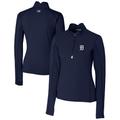 Women's Cutter & Buck Navy Detroit Tigers DryTec Traverse Stretch Quarter-Zip Pullover Top