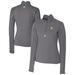 Women's Cutter & Buck Gray Houston Astros DryTec Traverse Stretch Quarter-Zip Pullover Top