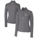 Women's Cutter & Buck Gray Kansas City Royals DryTec Traverse Stretch Quarter-Zip Pullover Top