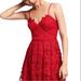 Anthropologie Dresses | Anthropologie Donna Morgan Red Lace Dress Great Condition. | Color: Red | Size: 0