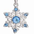 Disney Jewelry | Disney Frozen Elsa Snowflake Necklace | Color: Blue/Silver | Size: Os