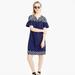 J. Crew Dresses | J Crew Navy-Blue And White Bell Sleeve Dress | Color: Blue/White | Size: 4