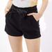 American Eagle Outfitters Shorts | American Eagle Black Denim Paper Bag Waist Mom Shorts | Color: Black | Size: 00