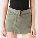 Urban Outfitters Skirts | Bdg Urban Outfitters Fold-Over Zip Waist Asymmetric Button Fly Olive Skirt Med | Color: Green | Size: M