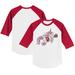 Toddler Tiny Turnip White/Red Cincinnati Reds Unicorn 3/4-Sleeve Raglan T-Shirt