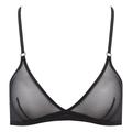 Women's Black Mesh Triangle Bralette 38C Hedonista Lingerie