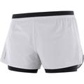 Salomon Damen Cross 2in1 Shorts (Größe XL, weiss)