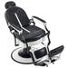 Inbox Zero Keniah 27.6" Wide Vegan Leather Manual Swivel Standard Recliner Faux Leather in White/Black | 44.5 H x 27.6 W x 59.1 D in | Wayfair