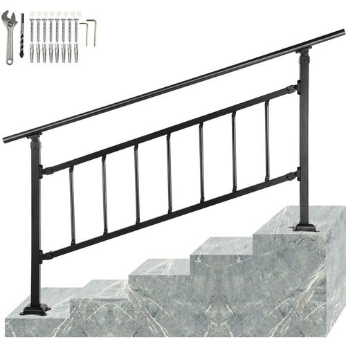 Handlauf Quadratisch 172,5×83,5cm Treppengeländer für 1-4 Stufen Baluster Höhen-und