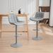 Hokku Designs Zager Swivel Adjustable Height Bar Stool Leather Barstools Counter Stools Round Base Wood/Upholstered/Leather/Metal/Faux leather | Wayfair