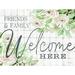 Rosalind Wheeler Friends & Family Welcome Here - Wrapped Canvas Print Canvas | 18 H x 24 W x 1.25 D in | Wayfair 9C31E1245E854AF2BA3B1B61CE7497EC