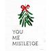 The Holiday Aisle® You-Me-Mistletoe - Wrapped Canvas Print Canvas | 16 H x 12 W x 1.25 D in | Wayfair BCD1AE4916D8439D903CF9FF08282393
