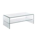 Table basse verre trempé transparent 120cm