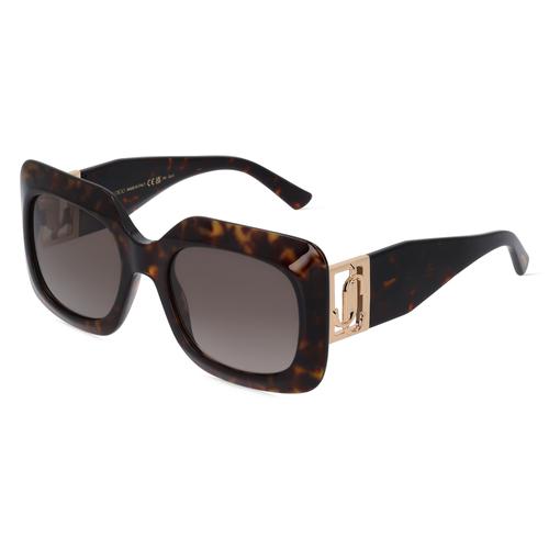 Jimmy Choo GAYA/S Damen-Sonnenbrille Vollrand Eckig Acetat-Gestell, braun