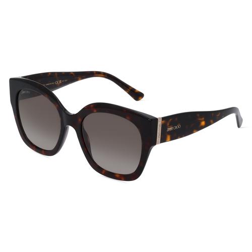 Jimmy Choo LEELA/S Damen-Sonnenbrille Vollrand Butterfly Acetat-Gestell, braun