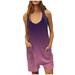 CQCYD Jumpsuits for Women Dressy Sleeveless Jumpsuits Printed Loose Casual Jumpsuits Casual Summer Overalls Cotton Linen Shorts Rompers Jumpsuits Wide Pocket Leisure Jumpsuits Purple S #1