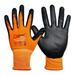 3Pairs QEAR General Purpose Work Safety Gloves Nitrile Rubber Palm Coated Abrasion Snug Fit Oil/Greasy Resistance Palm Size Small