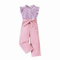 ZMHEGW Toddler Outfits For Girl Children S Clothing Summer Clothes Floral Top And Trousers 2Pcs Suit Kids Suit
