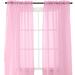 Semi-Sheer Window Treatment - 2 Piece Curtain Set with 2 inch Rod Pocket - Solid Sheer Curtain Drapes for Living Room Bedroom 40 X 84 Dusty Rose