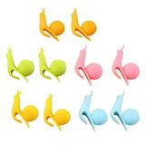 Veki Cup Tea Bag Holder Mug Shape 10pcs Cute Set Gift Silicone Candy Colors Kitchenï¼ŒDining & Bar Easter Containers