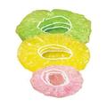 Pompotops Colourful Plastic Bowl Covers 24PCS Disposable Elastic Food Covers Lids For Fruit Or Bowls Cups Food Cover Set Fresh Keeping Bags Food Covers Disposable Elastic Food Storage Covers