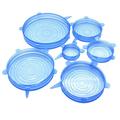 6 pcs Silicone Stretch Lids 6 Different Sizes Reusable Silicone Lids Safe Food Grade Silicone to Meet Most Container Microwave Cover for Food Storage Can Bowl