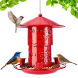 Outdoor metal bird feeder