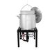 Creole Feast SBK1001, 100 QT Seafood Boiling Kit with Strainer, 100,000 BTU Jet Burner, Black&Sliver