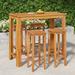 vidaXL 3 Piece Patio Dining Set Solid Wood Acacia