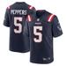 Men's Nike Jabrill Peppers Navy New England Patriots Game Player Jersey