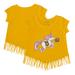 Girls Toddler Tiny Turnip Gold San Diego Padres Unicorn Fringe T-Shirt