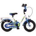 Kinderfahrrad BACHTENKIRCH "12" "POLIZEI" kristall-weiß/blau/neon" Fahrräder Gr. 23 cm, 12 Zoll (30,48 cm), weiß (weiß, blau) Kinder Kinderfahrräder