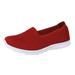 KaLI_store Non Slip Work Shoes Women Women Running Walking Shoes Lady Non Slip Jogging Tennis Sneakers Breathable Red 8.5