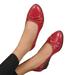 eczipvz Shoes for Women Women s Slip on Shoes Comfortable Flats Shoes Dress Shoes Tennis Shoes Work Nurse Casual Red