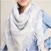 Anthropologie Accessories | Anthropologie Camo Grey Cream Fringe Square Scarf Shawl 55" X 52" | Color: Cream/Gray | Size: Os