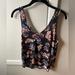 American Eagle Outfitters Tops | American Eagle Soft & Sexy Floral Print Tank Top In Size Medium | Color: Tan | Size: M